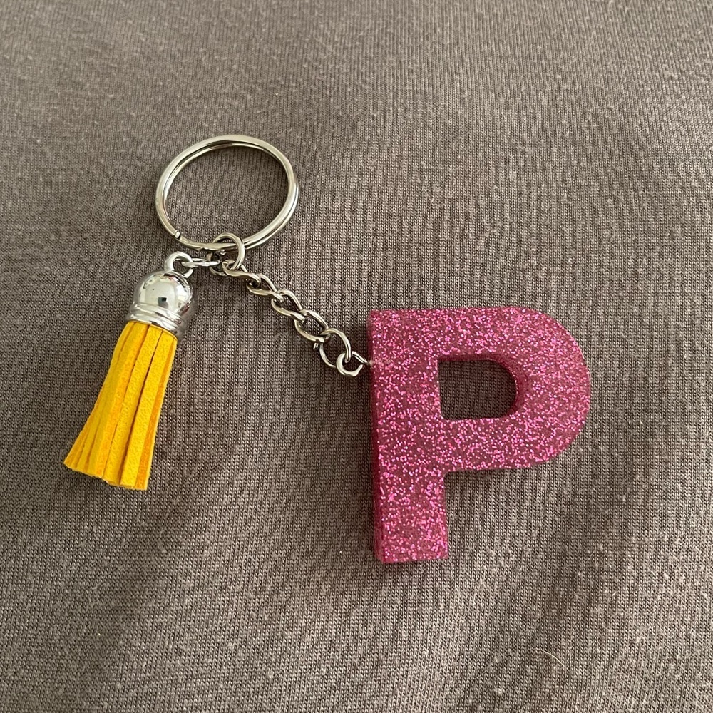 Handmade Letter "P" Keychain